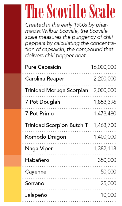 scoville scale of chili peppers